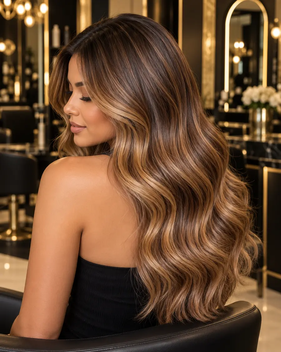 Inspiración editorial de coloración balayage